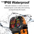 Fashions 2025 Outdoor Sports Men Smart Watch LED Flashlight IP68 Waterproof Original Heart Rate Health Smartwatch 1000Mah Battery Blue Tooth Call.