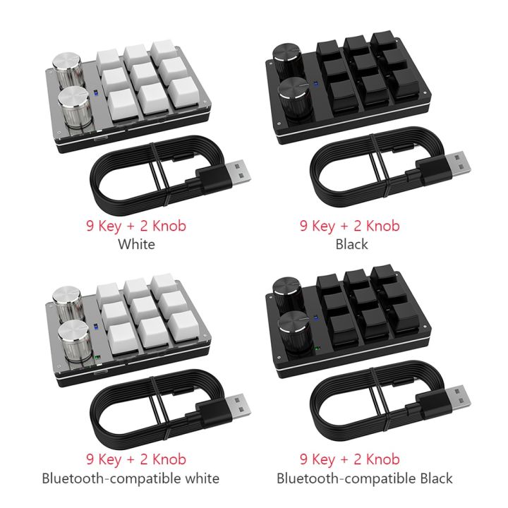 Bluetooth%20Type-C%20Custom%209%20Keys%202%20Knob%20Keyboard%20Volume%20Knob%20Programming%20Macro%20Gaming%20Photoshop%20Keypad%20Mechanical%20Keyboard%20-%20Image%203