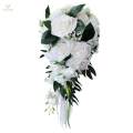 2pcs Wedding Hand Bouquet Bridal Holding Artificial Flowers White.