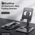 BlueWow Aluminium Alloy Phone Stand for Huawei iPhone Xiaomi Universal Foldable & Rotatable Phone Holder Tablet Stand for iPad. 