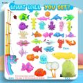 Kids Fishing Toy Set Play Water Toys for Baby Magnetic Rod and Fish with Inflatable Pool Outdoor Sport Puzzle Toys for Children.