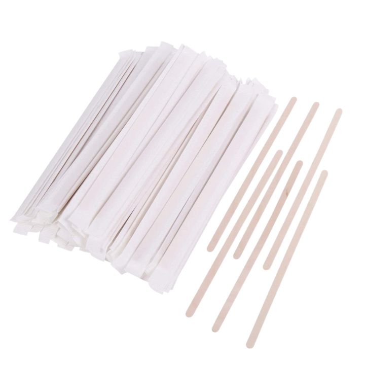 Wood Coffee Stir Sticks 7.5Inch-100 Pack Round End,Eco Friendly Stirrers for Hot Drinks,Natural Wood 2