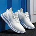 Sneaker Men's Shoes Flying Woven Versatile Shoes Summer Manufacturers Mesh Surface Shoes Casual Korean Style New Fashion. 