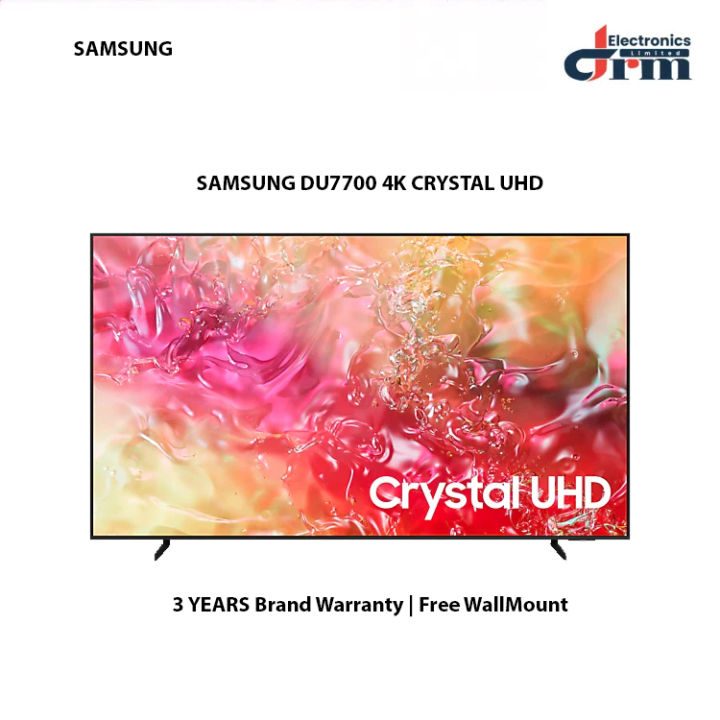 Samsung DU7700 50 Inch Crystal 4K UHD Smart Led TV (2024) 3 Yrs Official Brand Warranty