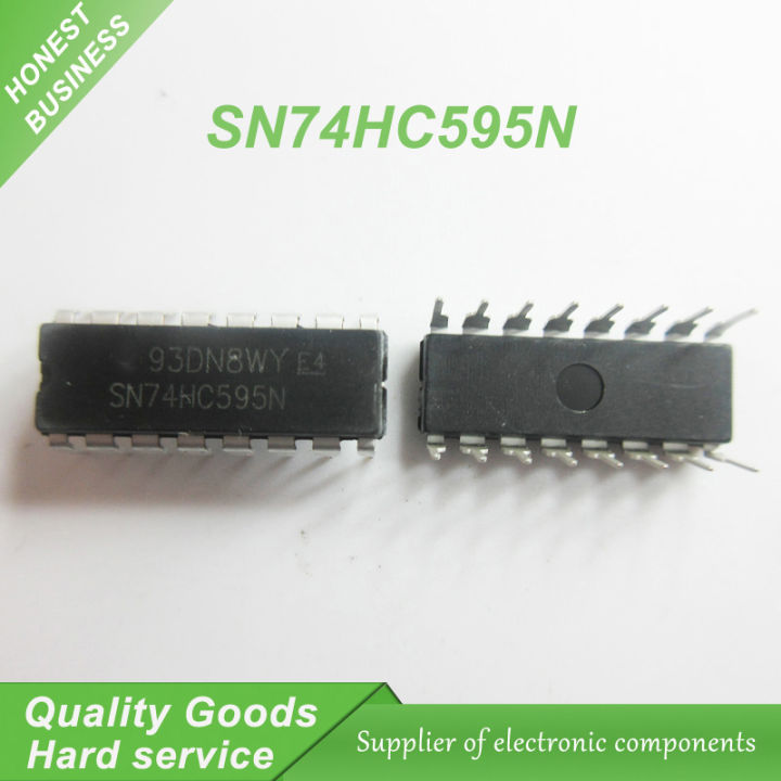 10pcs SN74HC595N SN74HC595 74HC595N 74HC595 DIP-16 Counter Shift Registers Tri-State 8-Bit new original