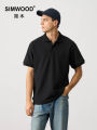 SIMWOOD 2024 Summer New Oversize 300gsm Pique Sorona Fabric Polo Shirts Men Plus Size Breathable Tops. 