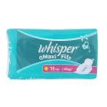 Whisper Maxi fit Wings Sanitary Pads for Women, Large, 15 Napkins. 