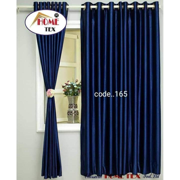 Home tex curtain solid color blue,crem ,marun porda 5 kuchi