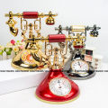 Retro Telephone Model Alarm Clock Creative Timekeeper Desktop Destop Rena'i for baby house bedside table decoration. 