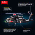 692PCS Military UH-60L Medical Rescue Aircraft Building Blocks Black Hawk Helicopter Model Bricks Kits Kids DIY Toy Holiday Gift.