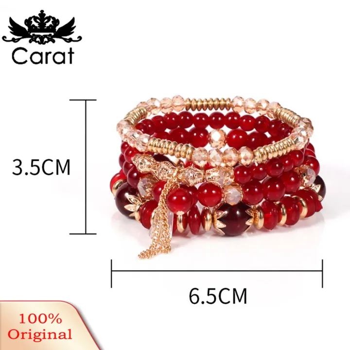4Pcs/Set%20Boho%20Faux%20Agate%20Pearl%20Tassel%20Chain%20Charm%20Beaded%20Bracelet%20Women%20Jewelry%20-%20Image%209