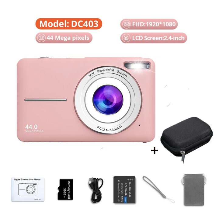 44MP%20Cameras%202.4%20inches%20digital%20Camera%20HD%201080P%20Rechargeable%20Cameras%20with%2016x%20Zoom%20Compact%20Camera%20for%20kids%20Girls%20camera%20digit%20-%20Image%207
