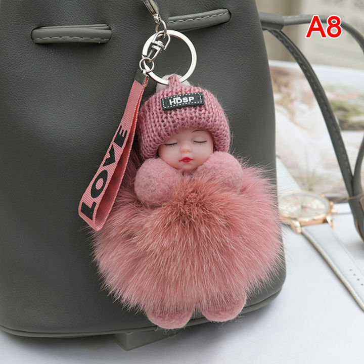 Pompom%20Sleeping%20Baby%20Keychain%20Cute%20Fluffy%20Plush%20Doll%20Keychains%20-%20Image%207