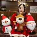 23CM Cartoon Santa Claus Plush Toy Stuffed Elk Snowman Animal Pillow Dolls Christmas Gifts For Children Birthday Decor. 