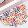30g/Bag No Hole Plastic Acrylic Macarons Candy Solid Color Matte Frosted Loose Beads For Necklace Bracelet DIY Jewelry Making Beads. 