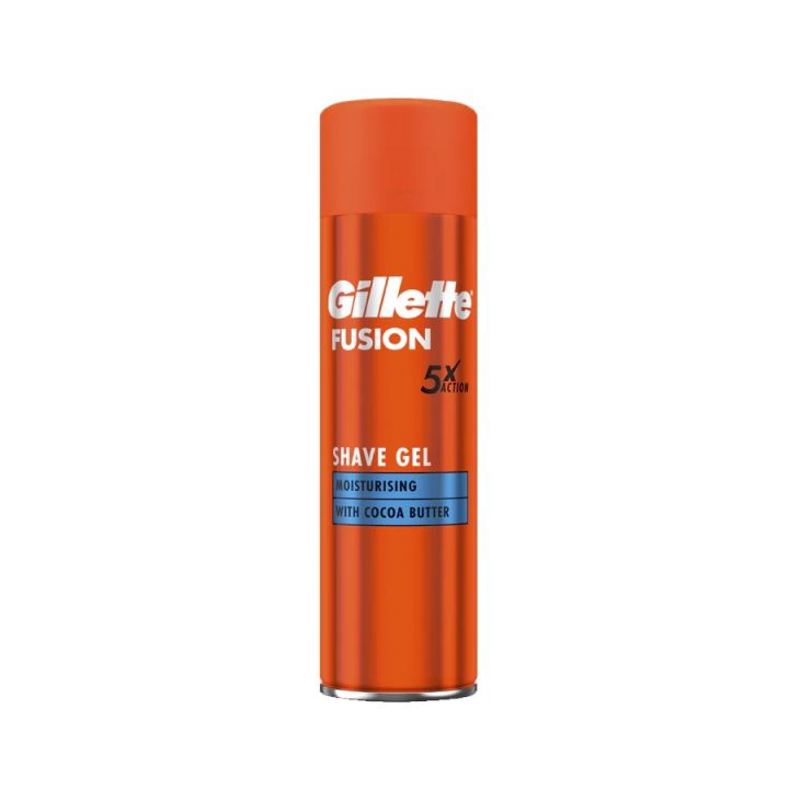 Men's%20care%20International%20Uk%20product%20Gillette%20fusion%205%20Moisturising%20with%20cocoa%20butter/%20almond%20oil%20%205x%20%20-%20200%20ml%20-%20Image%203