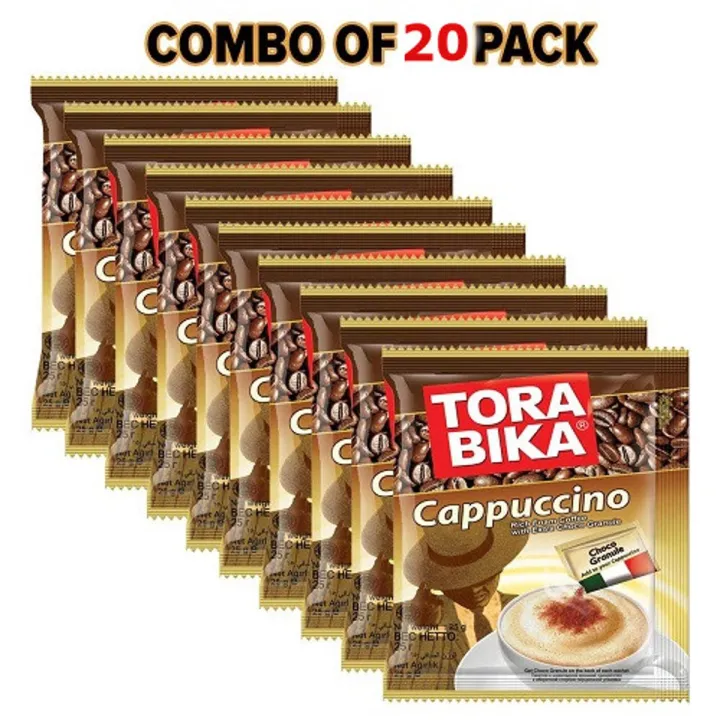 TORA BIKA Cappuccino Coffee 25gm - Combo of 20 Pack