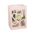 Gift Bag Transparent Window Valentine's Day Gift Anniversary Bag Wrapped Tissue. 