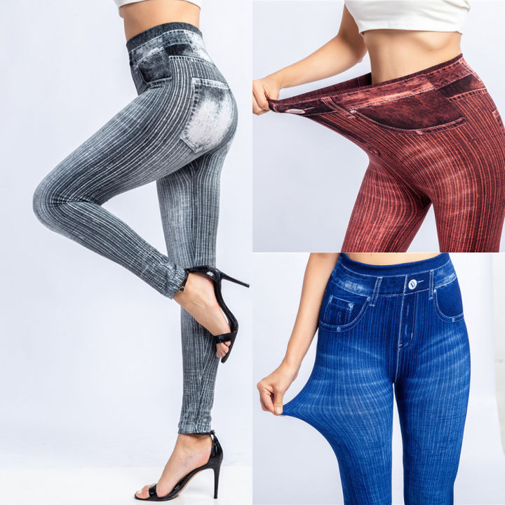 YGYEEG%20Sport%20Lady%20Women%20Denim%20Jeans%20Leggings%20Jeggings%20Streth%20Pants%20Blue%20Black%20Slim%20Stripe%20Printing%20Skinny%20Autumn%20Trousers%20-%20Image%205