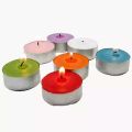 Round shaped tea light candle 10 pieces - Multicolour. 