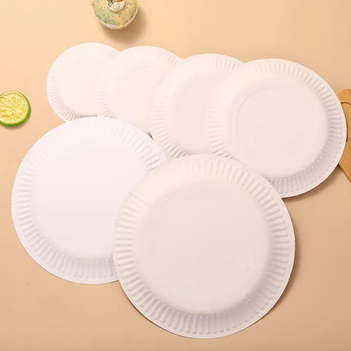 50pcs6%207%209%20Disposable%20Party%20Food%20Paper%20Plates%20White%20Colorful%20Childdiy%20Birthday%20Party%20Decoration%20Paper%20Dinner%20Plates%20Wholesal%20-%20Image%205