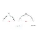 1PCS 8.5/10.5/12.5/15.5CM Glossy Silver Basic Semicircle Metal Purse Frame Kiss Clasp Lock DIY Bag Accessories Demoo.