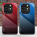 For Tecno Spark Go 2024 Phone Case Gradient 9H Tempered Glass Protector Colorful Soft Edge for Tecno Spark Go 2024 Cover Casing HP. 