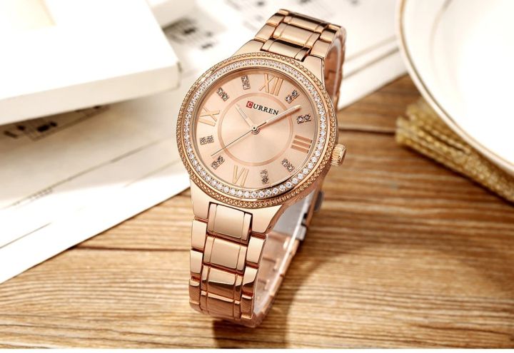 CURREN%209004%20Brand%20Luxury%20Women's%20Casual%20Watches%20Waterproof%20Wristwatch%20Women%20Fashion%20Dress%20Rhinestone%20Stainless%20Steel%20Ladies%20Rosegold%20&%20White%20Watch%20-%20%E0%A6%98%E0%A6%A1%E0%A6%BC%E0%A6%BF%20-%20Image%206