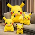 Soft Cuddly Pikachu Plush Toy Lovely Big Size Pikachu Doll Stuffed Cartoon Anime Hug Plushies Birthday Gifts For Child Fans. 