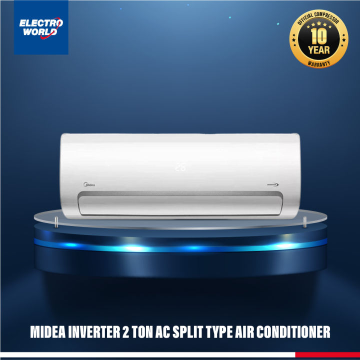 Midea Inverter 2 Ton Ac Split Type Air Conditioner 10 Year Compressor Official Warranty