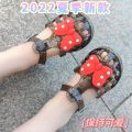 Summer Internet Hot New Girls' Sandals Closed Toe Jelly Roman Children Toddler Polka Dot Bow Princess Beach Shoes.