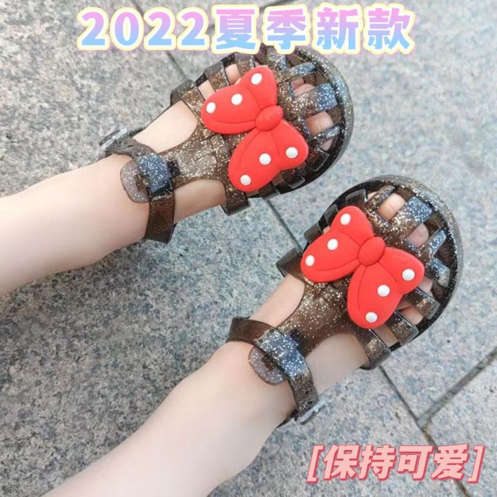Summer%20Internet%20Hot%20New%20Girls'%20Sandals%20Closed%20Toe%20Jelly%20Roman%20Children%20Toddler%20Polka%20Dot%20Bow%20Princess%20Beach%20Shoes%20-%20Image%204