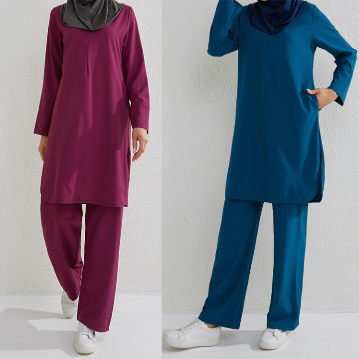 Ladies%202%20Pcs%20Long%20Top%20and%20Pants%20Set%20Islamic%20Active%20Wear%20Arabian%20Yoga%20Jogging%20Modest%20Sportswear%20-%20Image%205