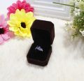 Square Velvet Jewelry Box Ring Holder -Gift Packaging- Marriage Storage Organizer -Earring Display Wedding. 