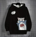New in hoodies & sweatshirts for mens cat print clothing autumn/winter kawaii 3D animals long sleeves women's fashion neutral top.