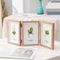 Hinged Photo Frame Stand Vertically Foldable Modern Decorative Picture Frame 4x6 for Hallway Living. 