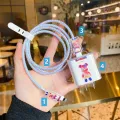 4 in 1 Charger Case for Apple 20W 18W Fast Charging Adapter Cute Astronaut Snoopy iPhone 13 12 11 iPad Clear Soft Cover for USB Data Line Protection. 