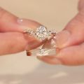 2023 1 Pair Adjustable Copper Plated Platinum Couple Ring Men Women Overlap Opening Wedding Finger Jewelry FreeShipping.