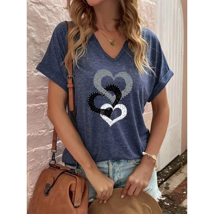 Fashion%20Ladies%20T-Shirt%20Short%20Sleeve%20Tops%20Heart%20Shape%203d%20Shirt%20Tees%20Girls%20O-Neck%20Oversized%20Apparel%202023%20Summer%20Clothing%20Women's%20-%20Image%206