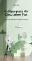 JISULIFE FA17 Rechargeable Fan with LED Light and Table Tripod. 