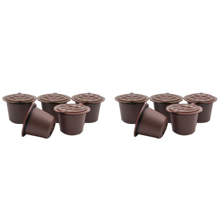 10/Pcs Stainless Steel Filter Reusable Coffee Capsules for Machines(B)