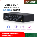 BOMGE U202 USB Audio Interface with Mic Preamplifier XLR/TSR/TS Ports,48V,32-Bit/192kHz Resolution for computer recording,Streaming ,Podcasting.