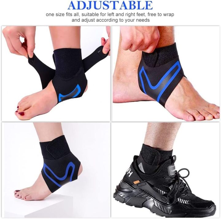 1 pair Sports Ankle Brace Adjustable Ankle Support Brace for Running Sports  Football Basketball Exercise Aid for Ankle Protection Elastic Ankle Support
