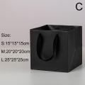 2sql 1PC Paper Cake Box Kraft Paper Bag Paper Bag Gift Bag Shopping Bag Tote Bag Flowers Packaging Bag Square Portable Bag. 
