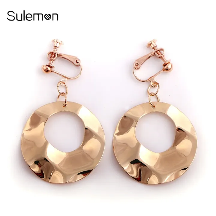 %E3%80%90beauty%20code%20store%E3%80%91Geometric%20Round%20Clip%20No%20Ear%20Hole%20Metal%20Water%20Ripple%20Rounds%20Earrings%20Piercing%20Women%20Jewelry%20CE117%20-%20Image%203