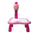 Hello Kitty Kids Projector Drawing Painting Table Desk Art Learning Kit for Drawing with Color Pens. 