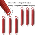 6 in 1 Pack Noiseless Tremolo Springs Electric Guitar Bridge Spring Bridge Retractor Spring Fits FR, TS, NR, DP Style Guitars Red. 