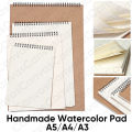 Handmade Watercolor Book (Spiral) For Drawing Painting Size A3 A4 A55. 