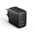 Aukey PA-B4 Omnia Duo 65W Dual-Port PD Fast Charger Dynamic Detect Quick Charge Wall Charger Charging Station for phone tablet. 