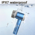 Cleaning Brush with 5 Heads & 3 Speeds Electric Scrub IPX7.